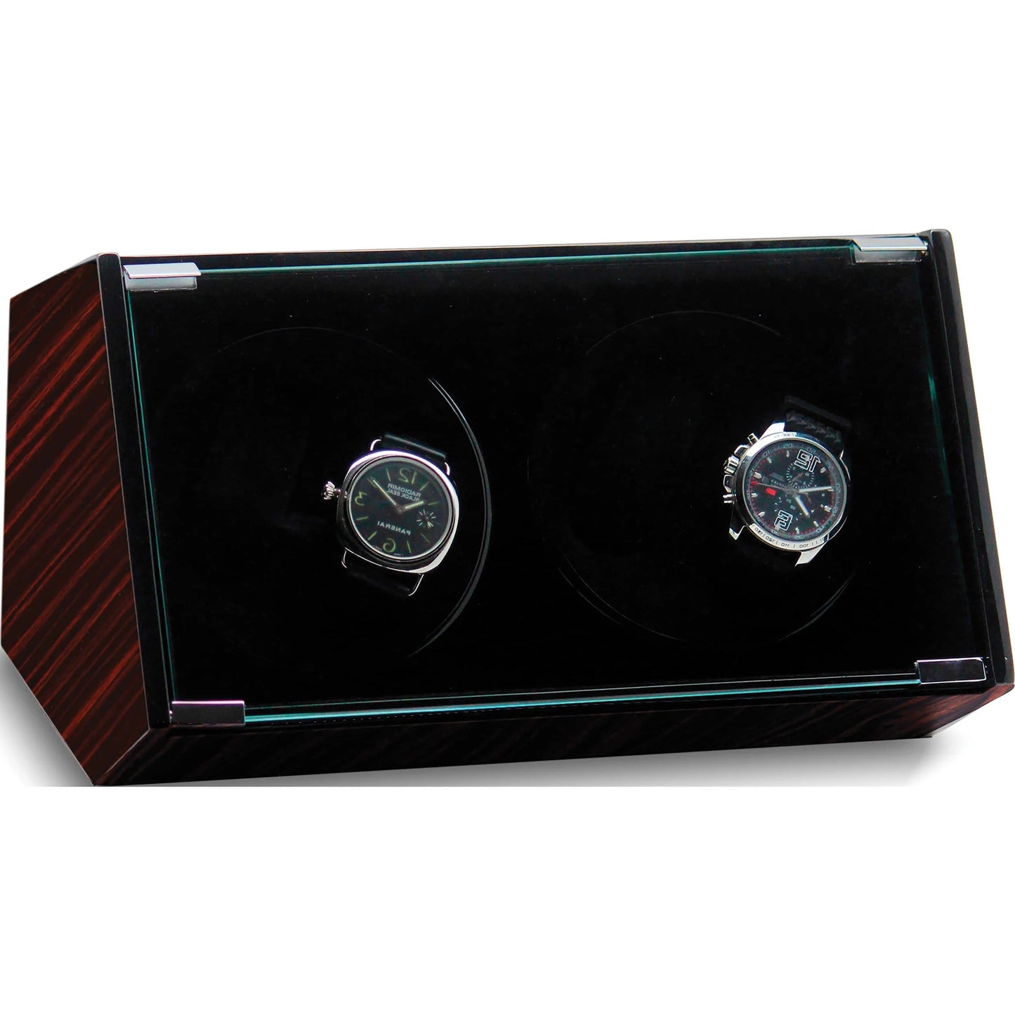 Fashion Rotations High Gloss Ebony Finish Quad Watch Winder (16.5 X 8.25) Made in China Gm18037