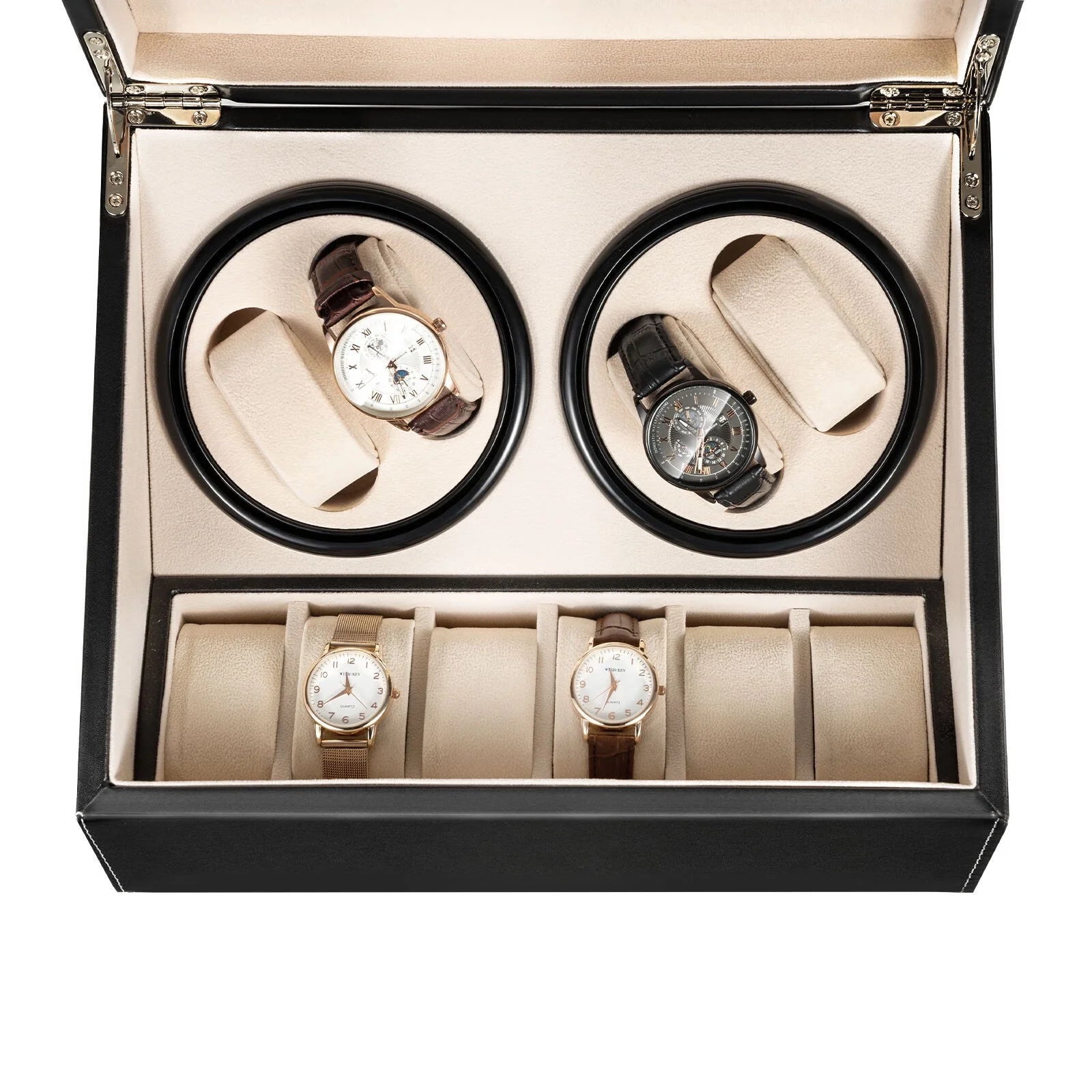 Non Magnetic Modern Rectangle Velvet Watch Winders