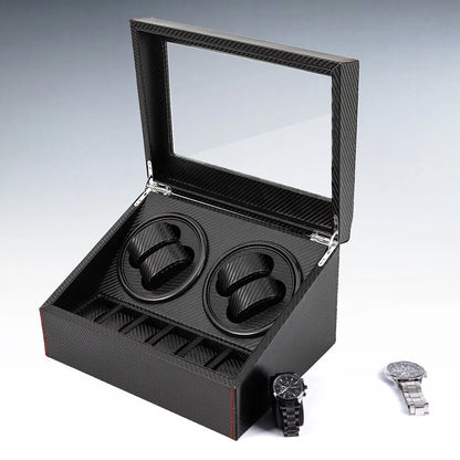 4+6 Watch Winders Automatic Rotation Display Boxes Storage Case Organizer USA