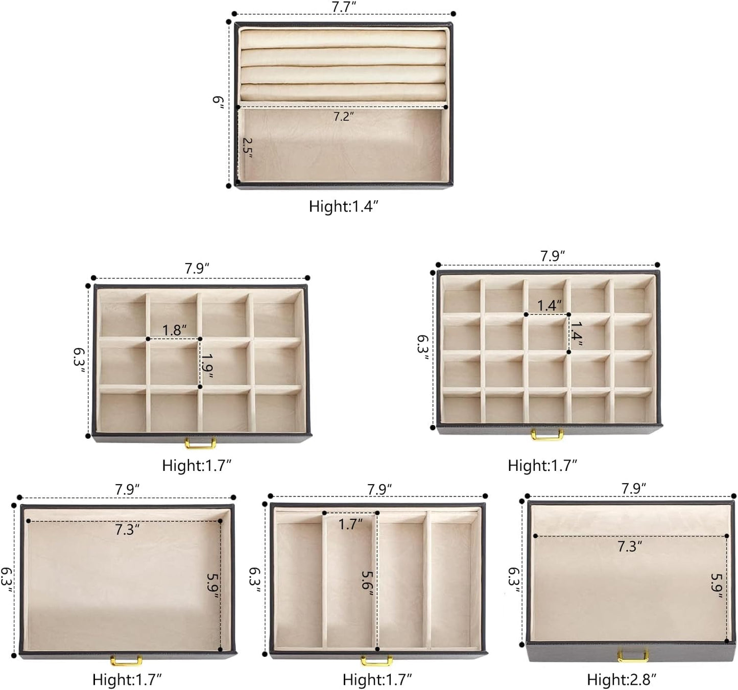 Huge Jewelry Box Organizer Functional Lockable, Large Leather Jewelry Storage Case for Women Girls Ring Necklace Earring Bracelet Holder Organizer with Mirror