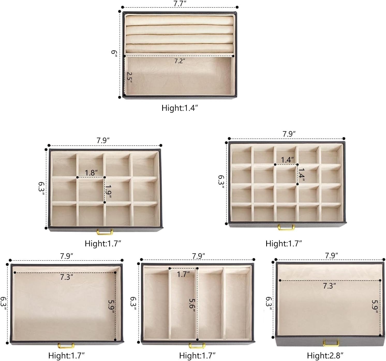 Huge Jewelry Box Organizer Functional Lockable, Large Leather Jewelry Storage Case for Women Girls Ring Necklace Earring Bracelet Holder Organizer with Mirror