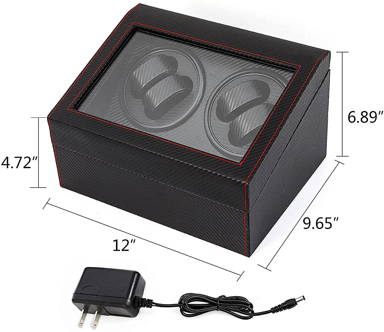 4+6 Automatic Watch Display Box Leather Watch Winder Storage Case for Christmas,Birthday, and New Year'S Gift