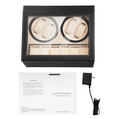 Non Magnetic Modern Rectangle Velvet Watch Winders