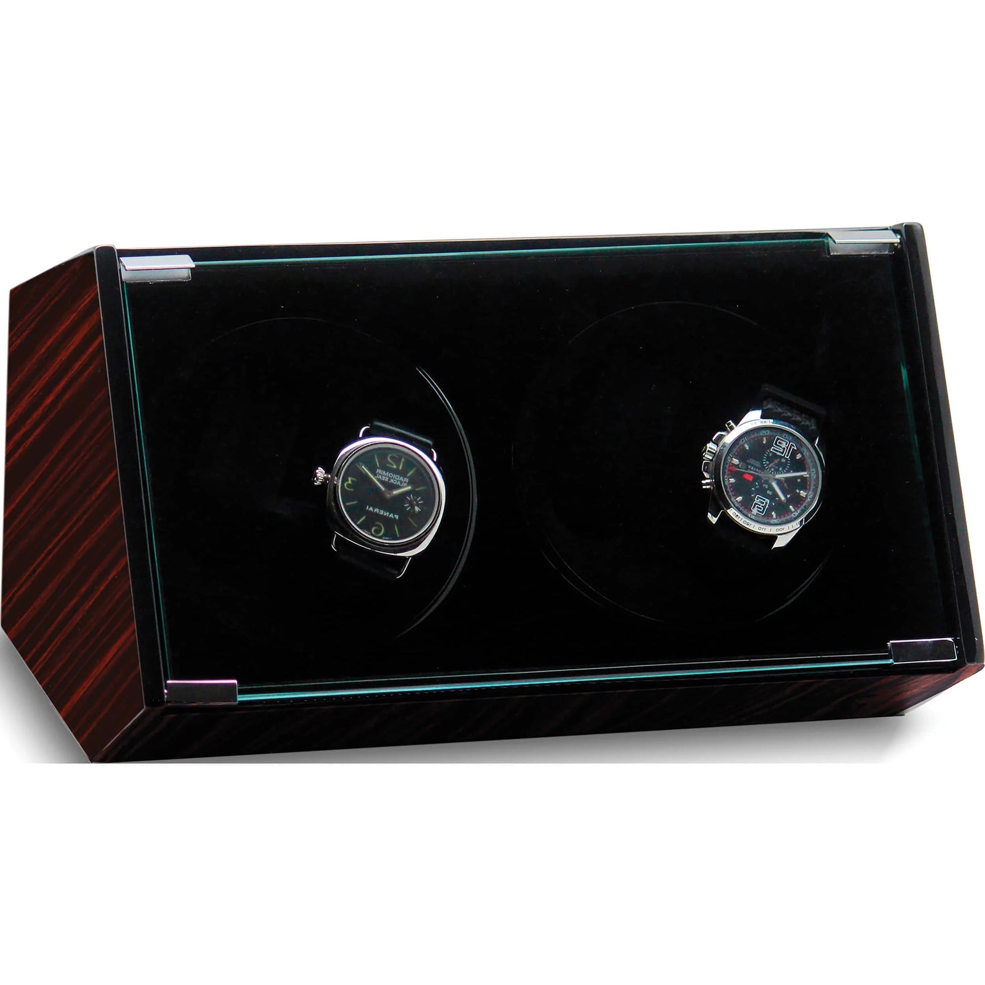 Fashion Rotations High Gloss Ebony Finish Quad Watch Winder (16.5 X 8.25) Made in China Gm18037