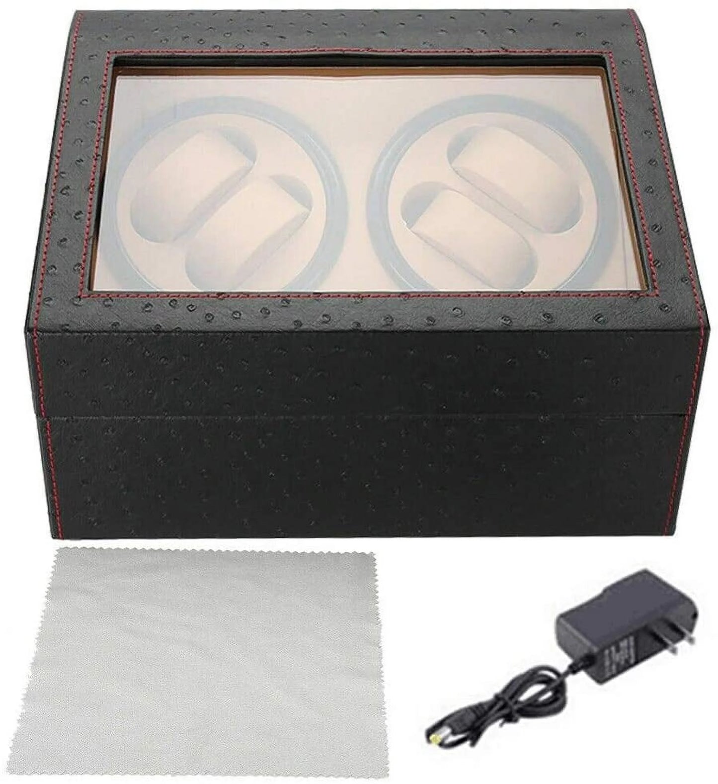 4+6 Automatic Watch Display Box Leather Watch Winder Storage Case for Christmas,Birthday, and New Year'S Gift