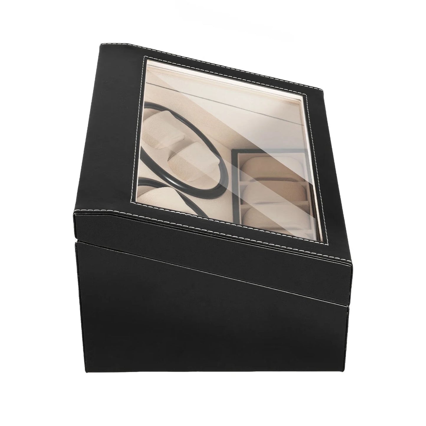 Non Magnetic Modern Rectangle Velvet Watch Winders