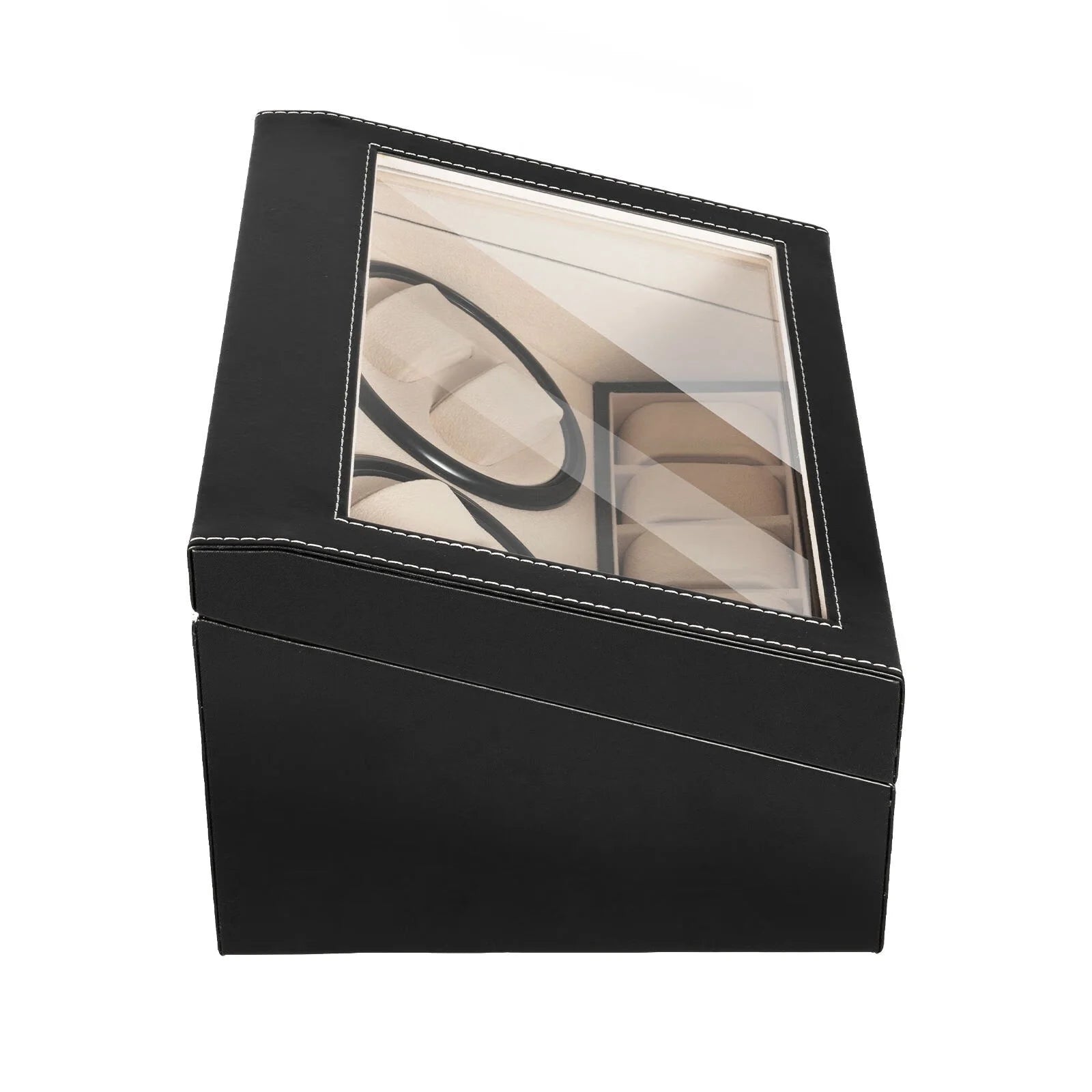 Non Magnetic Modern Rectangle Velvet Watch Winders