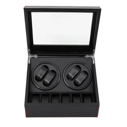 4+6 Watch Winders Automatic Rotation Display Boxes Storage Case Organizer USA