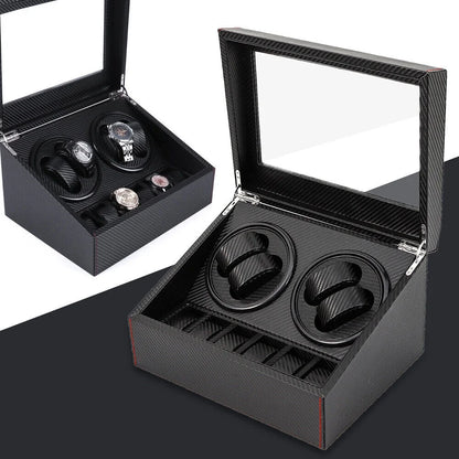 4+6 Watch Winders Automatic Rotation Display Boxes Storage Case Organizer USA