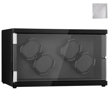 Watch Winder for 4 Automatic Watches with 2 Quiet Japanese Mabuchi Motors
